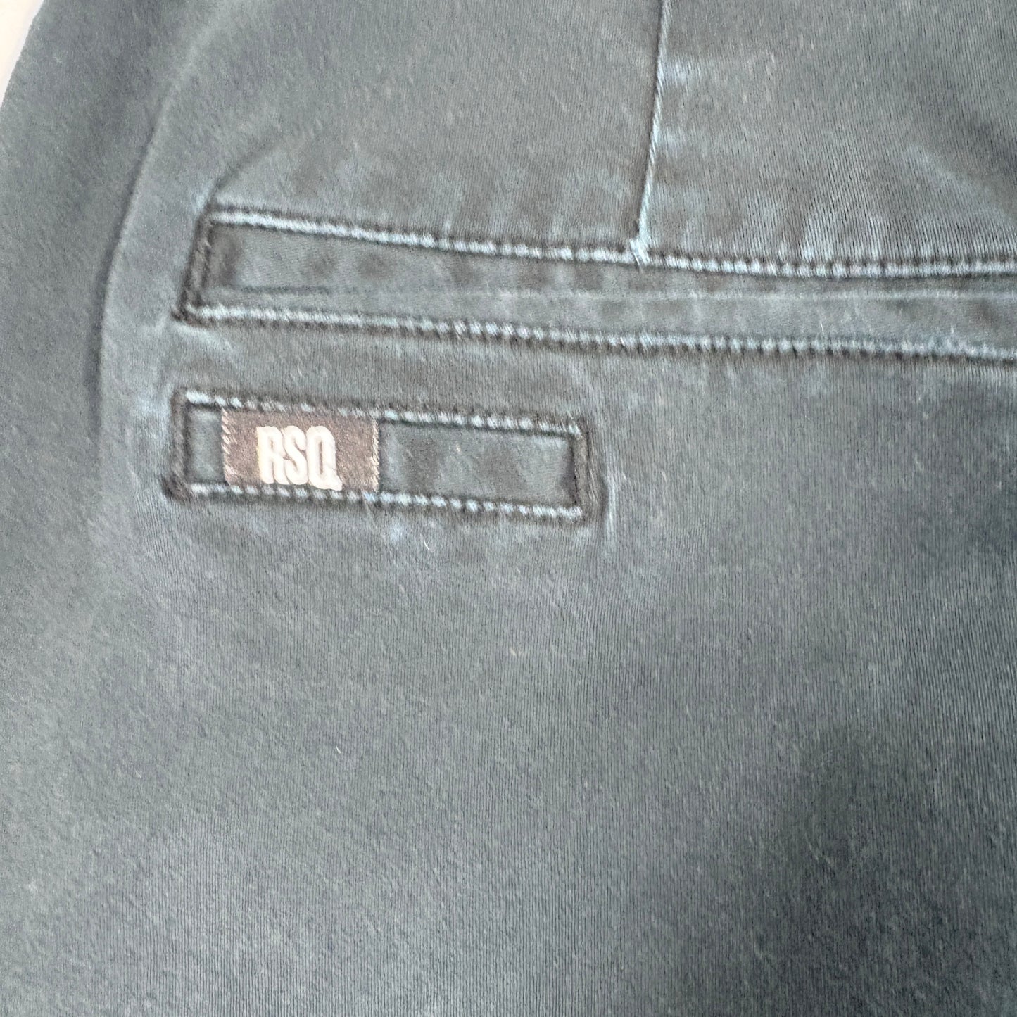 RSQ Mens Chino Pants 34x32 Black London Skinny Slim Fit Casual Y2K Streetwear