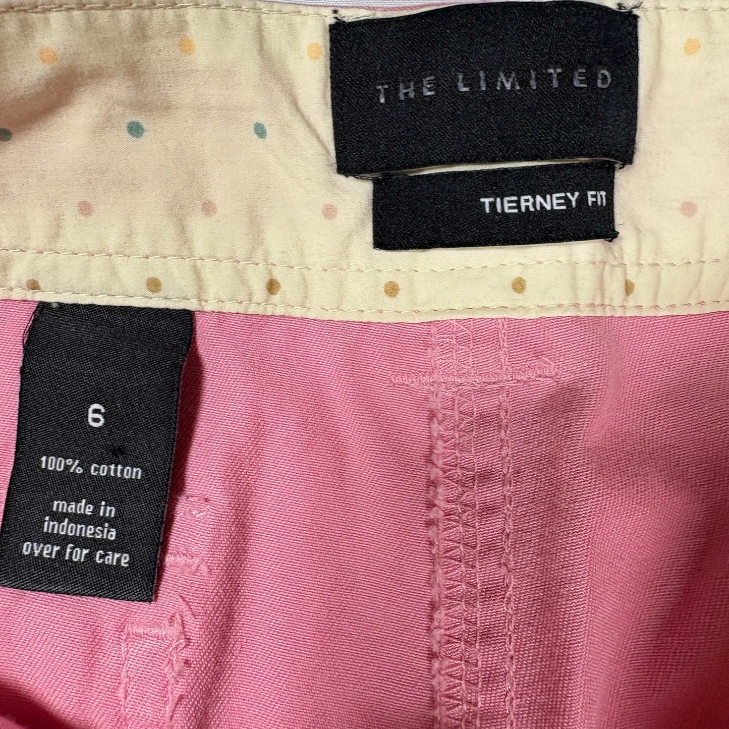 The Limited Women’s Size 6 Tierney Fit Pink Cotton Pants Straight Leg