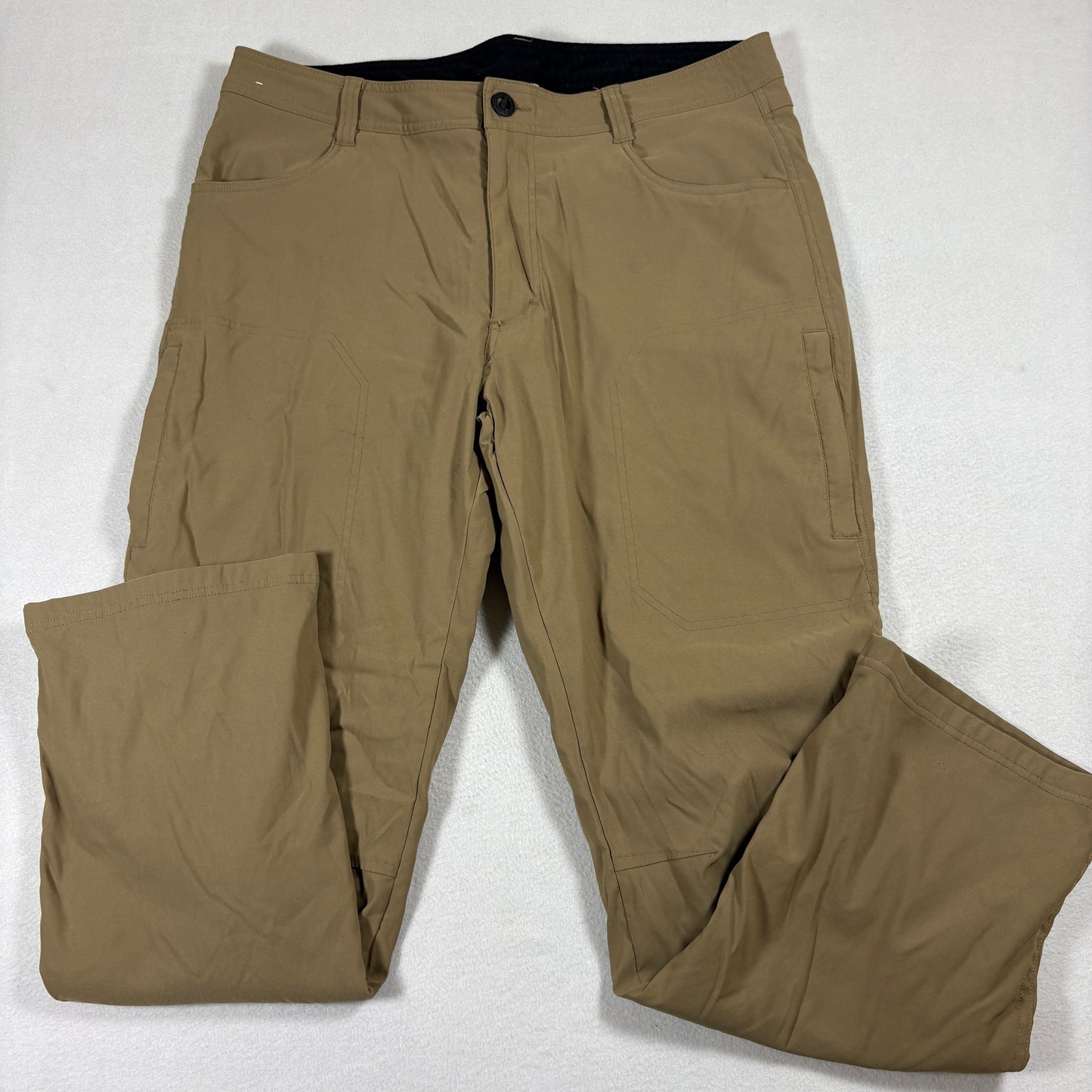 Orvis Pants Mens 36x30 Khaki Brown Fleece Lined Outdoor Workwear Classic Fit