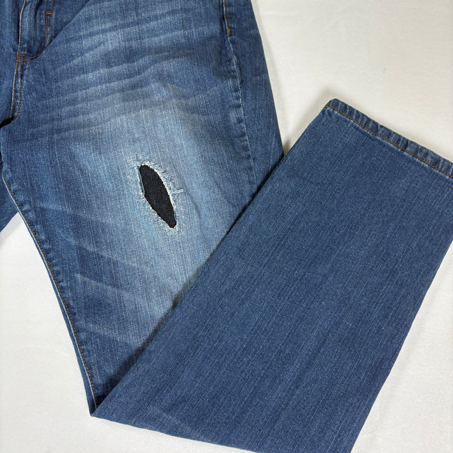 Canyon River Blues Jeans Womens 14 Blue Distressed Ripped Baggy Denim Pants