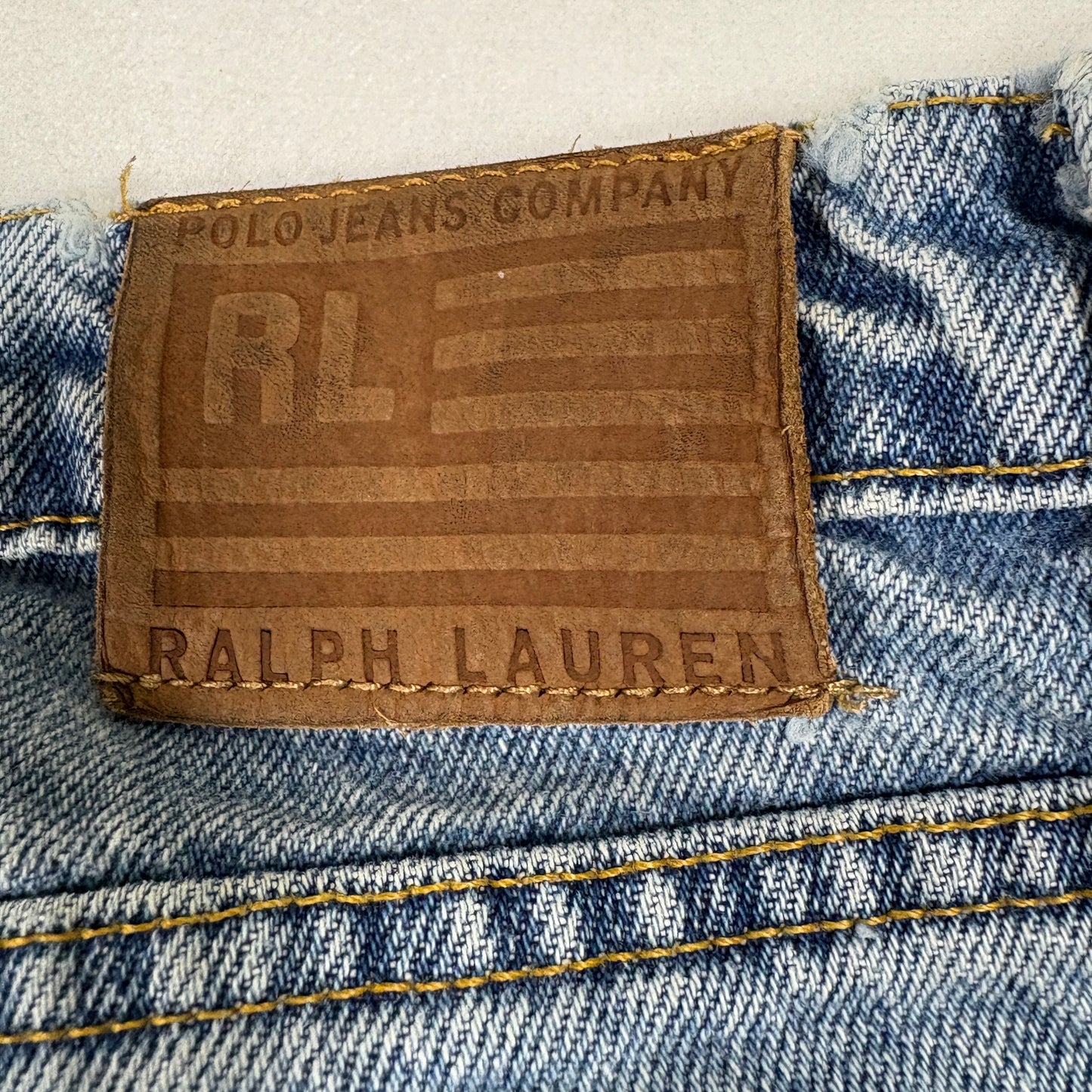 Polo Ralph Lauren Mens Jeans 30x29 Saturday Jean Vintage 90s Y2K Denim USA Made
