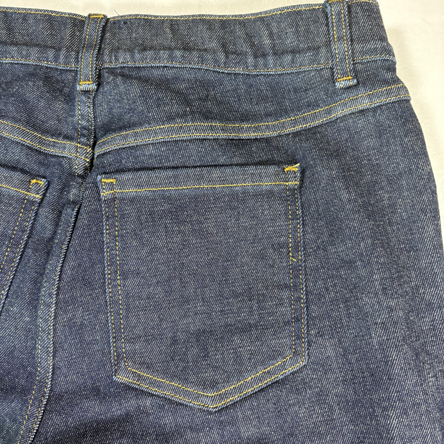 Spanx Jeans Womens Large Petite Dark Wash Bootcut Stretch Denim Shaping Pants