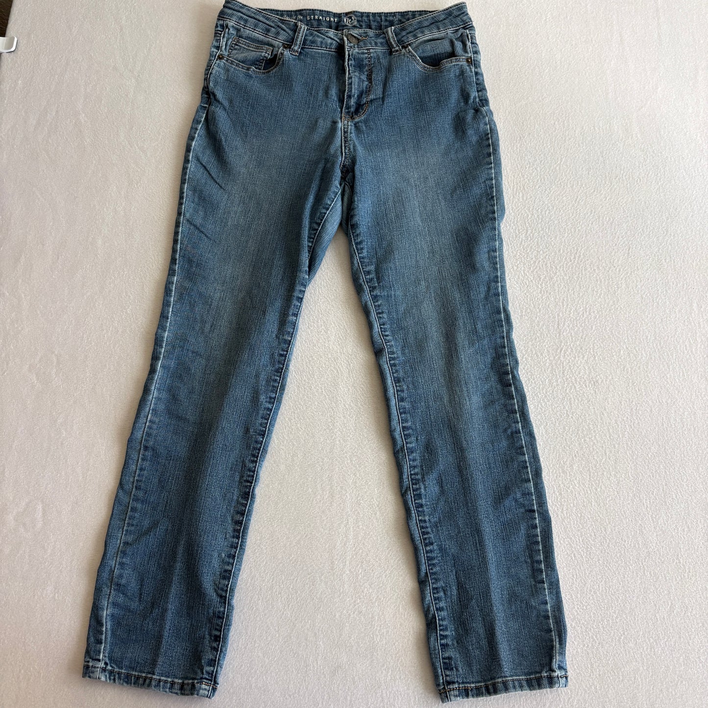 Riders By Lee Jeans Womens 8P Blue Classic Fit Straight Leg Stretch Denim Pants