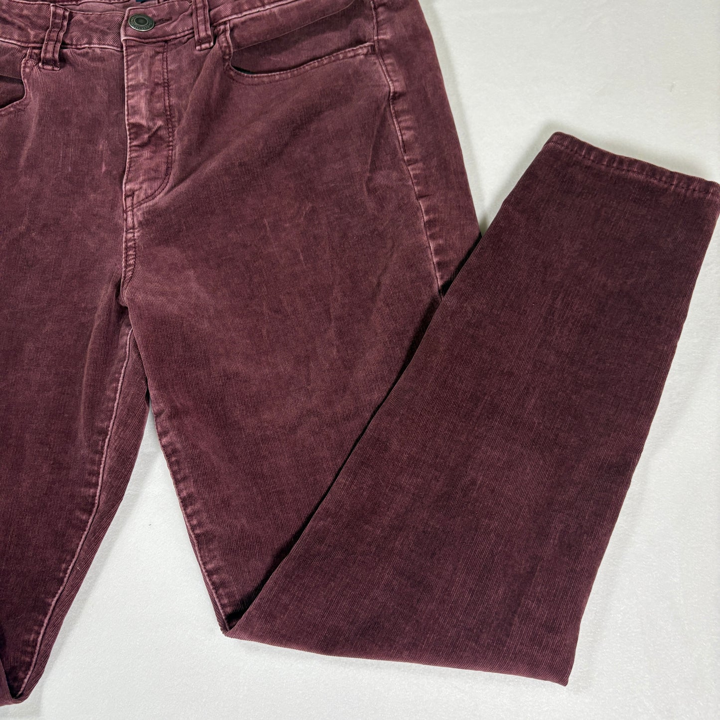 American Eagle Jegging Womens 12 Short Burgundy Super Stretch X4 High Rise Pants