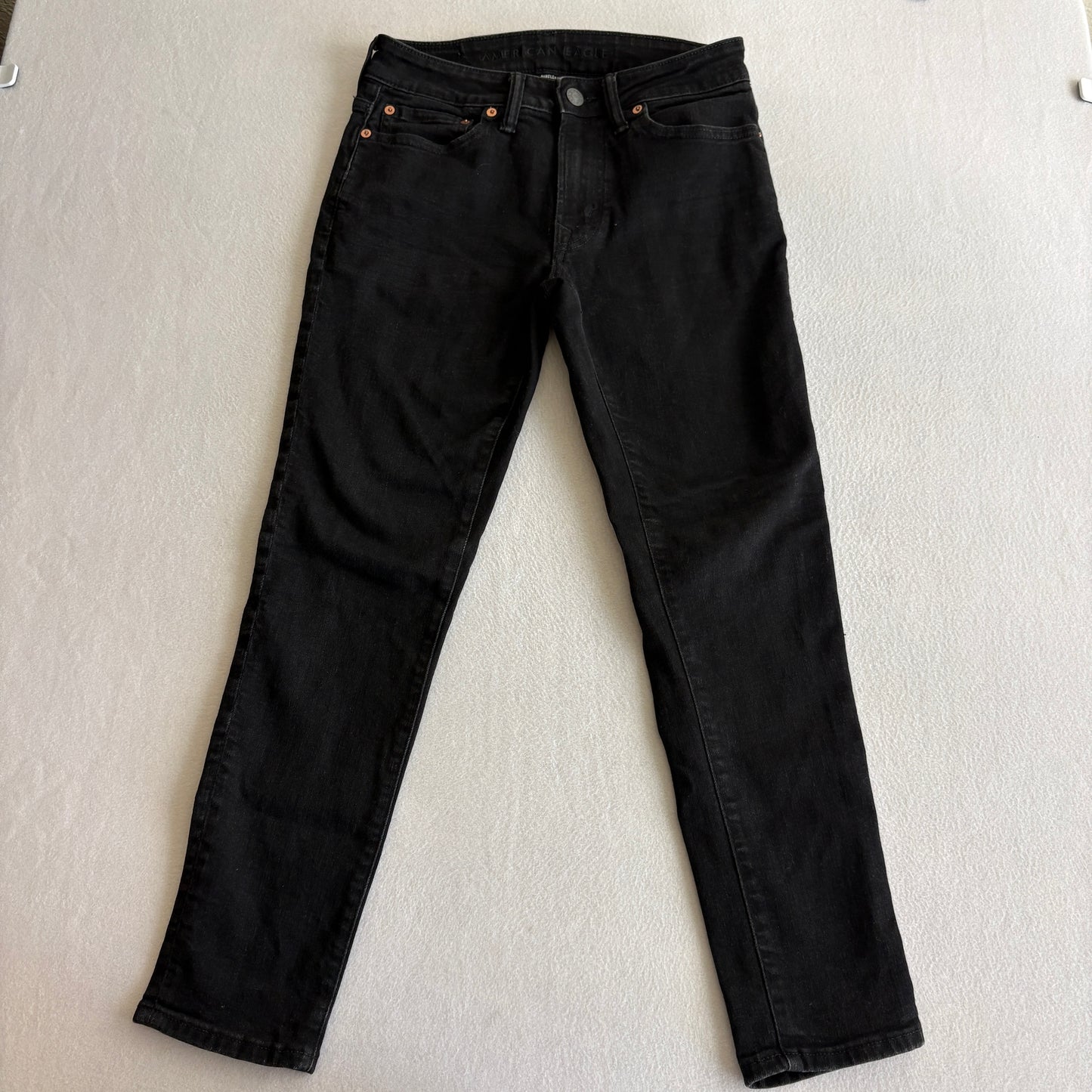 American Eagle Jeans Mens 28x28 Black Airflex+ Slim Straight Stretch Denim