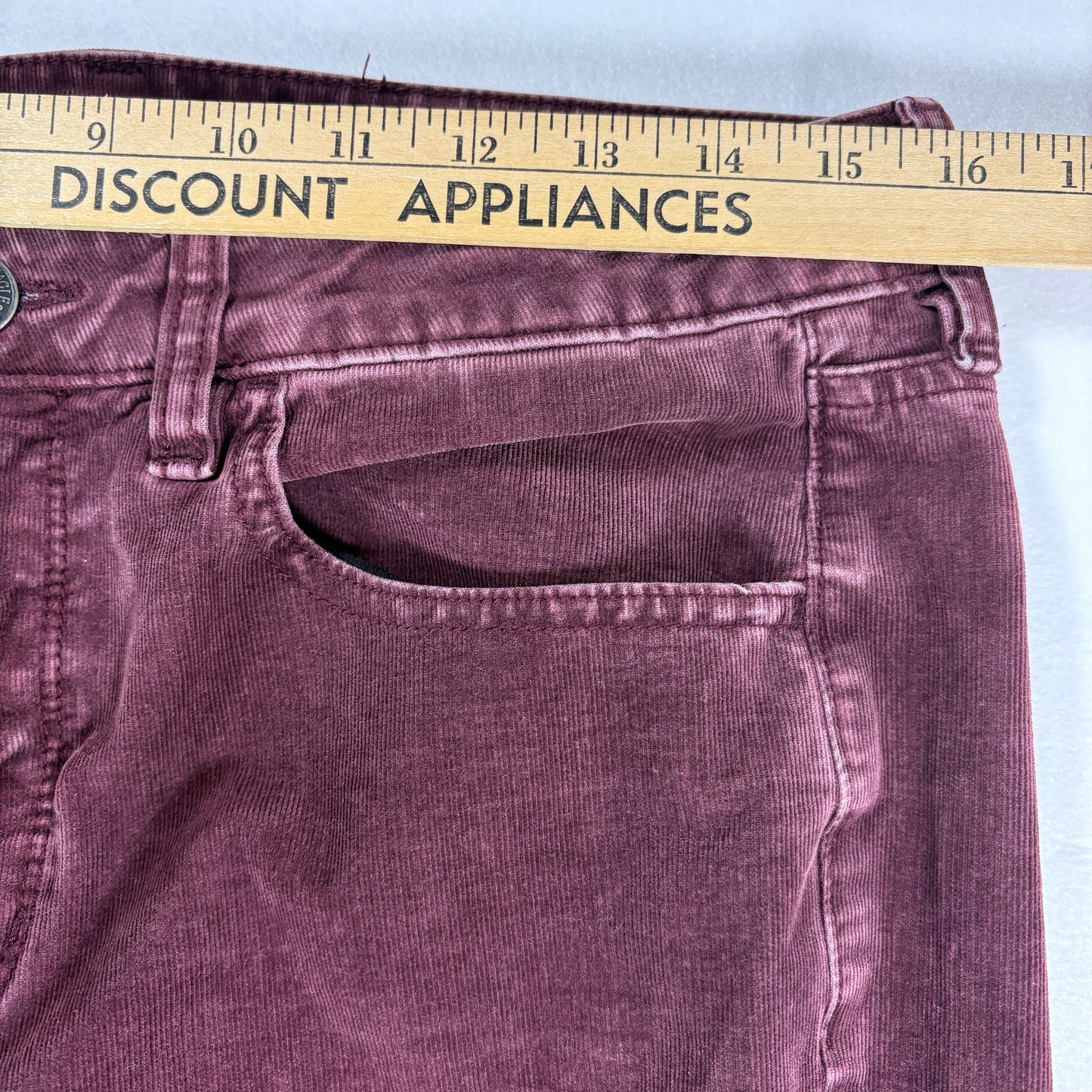 American Eagle Jegging Womens 12 Short Burgundy Super Stretch X4 High Rise Pants