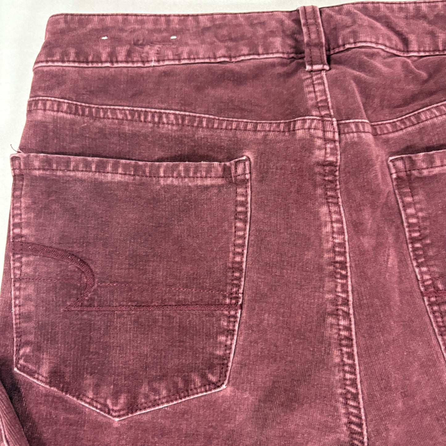 American Eagle Jegging Womens 12 Short Burgundy Super Stretch X4 High Rise Pants