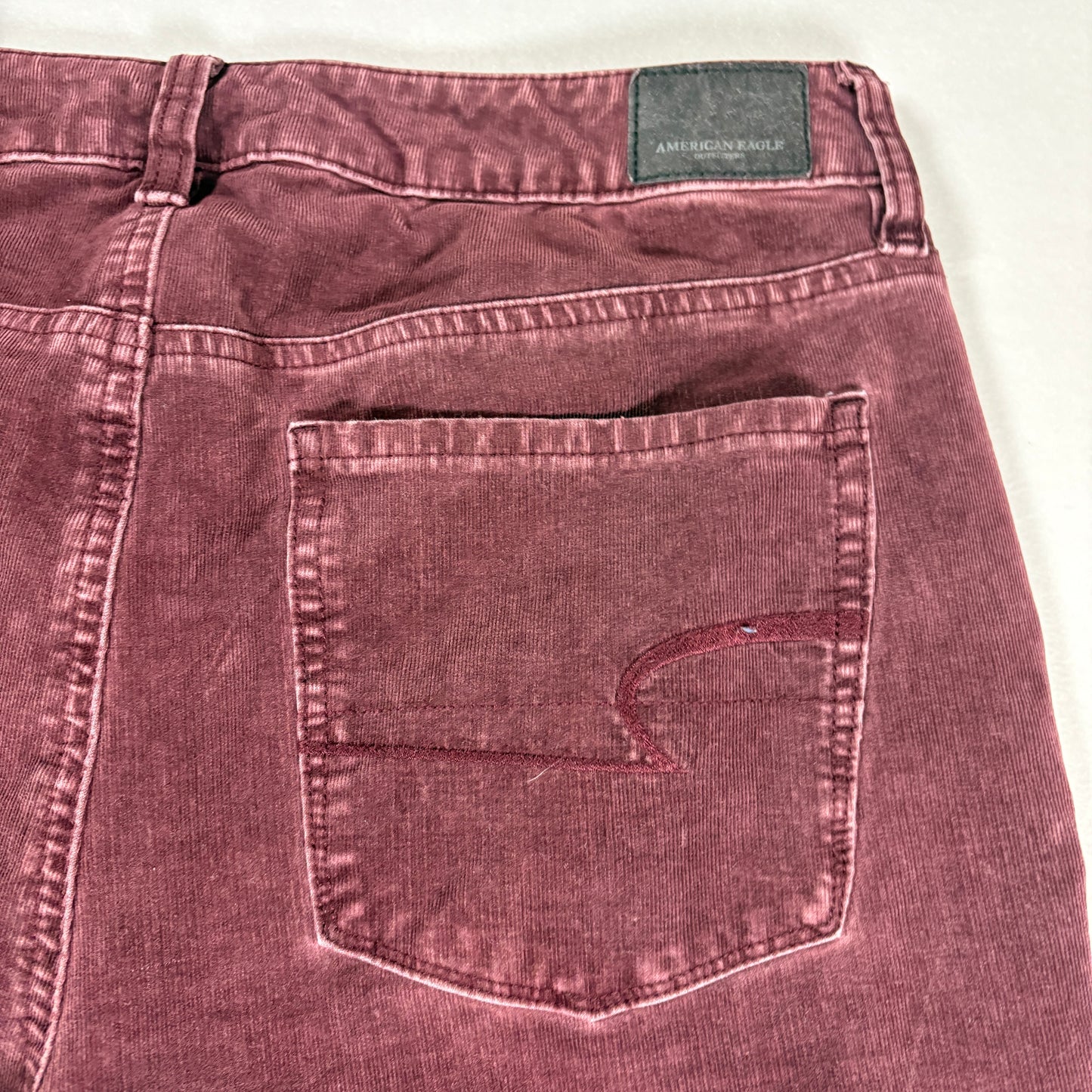 American Eagle Jegging Womens 12 Short Burgundy Super Stretch X4 High Rise Pants
