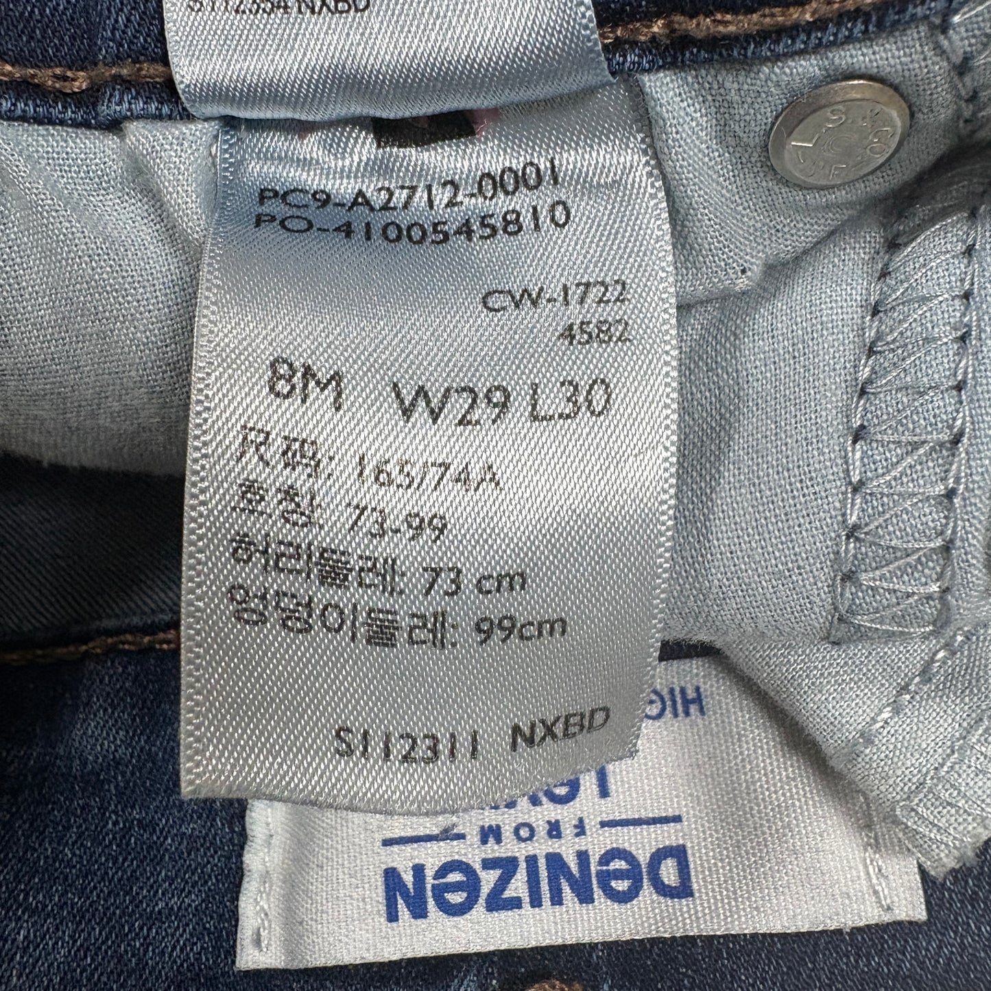 Denizen from Levi’s Jeans Womens 8M W29 L30 High Rise Straight Blue Denim Pants