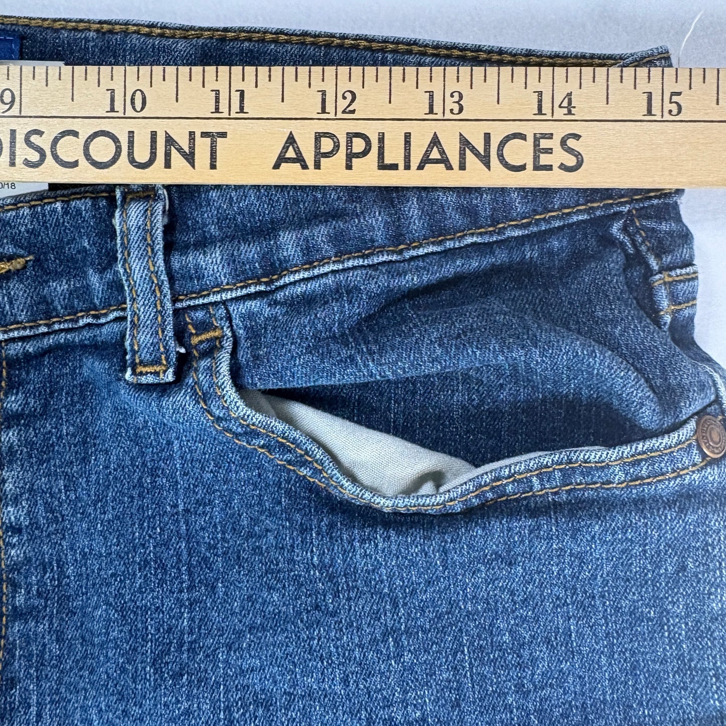Arizona Jean Co Skinny Jeans Womens 18 Reg Blue Denim Stretch Mid Rise Classic Fit