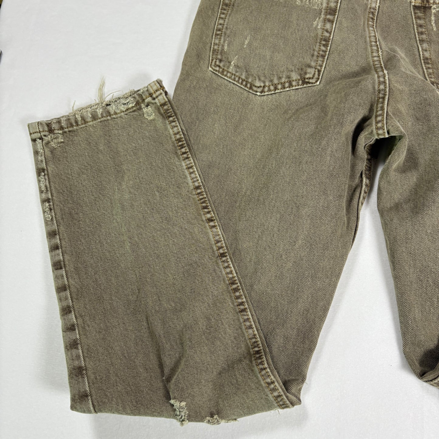 BDG Urban Outfitters Men’s 31x32 Vintage Slim Fit Distressed Jeans Khaki Tan