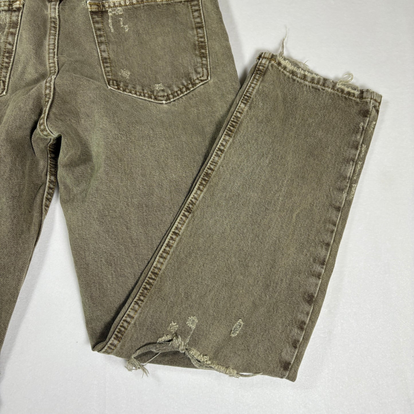 BDG Urban Outfitters Men’s 31x32 Vintage Slim Fit Distressed Jeans Khaki Tan