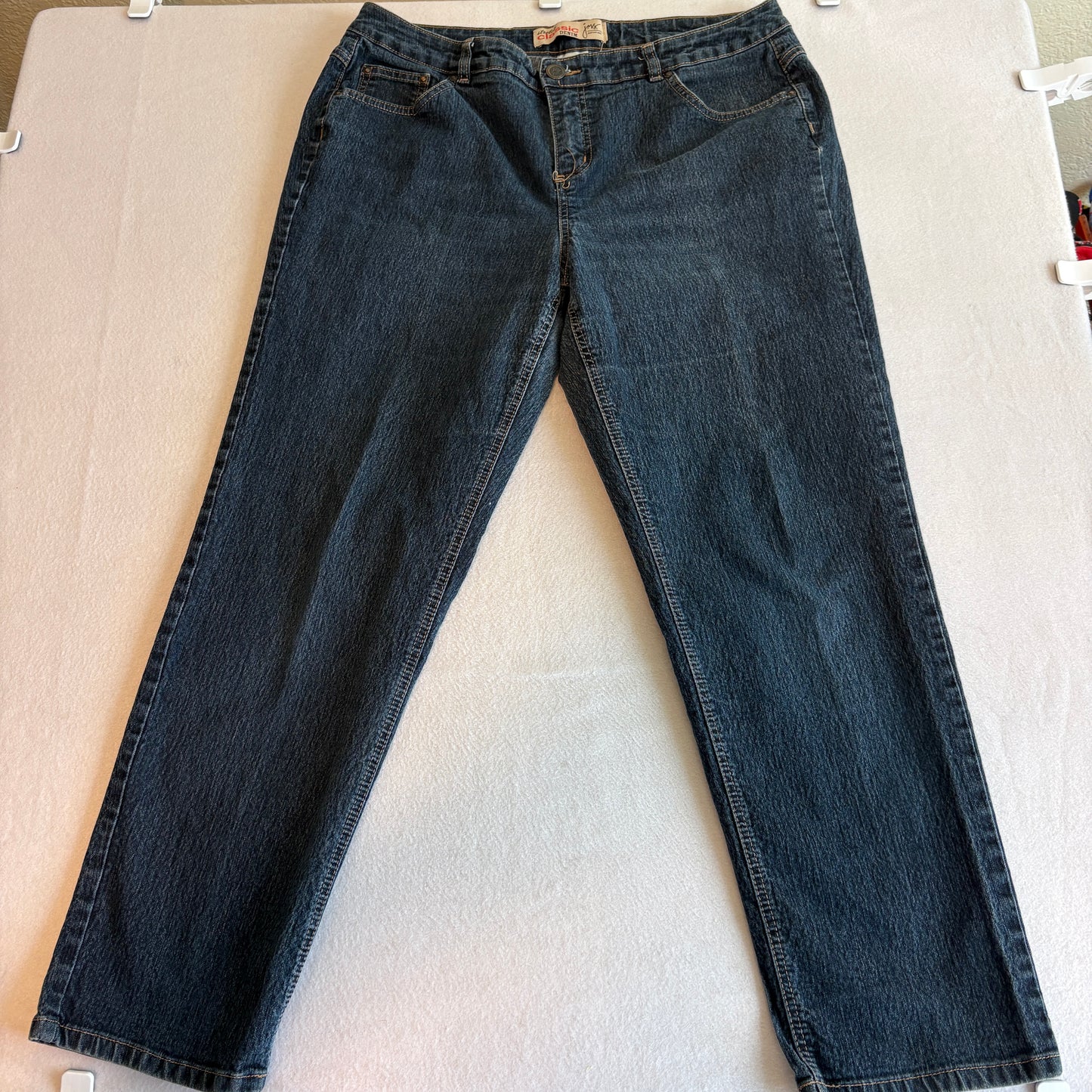 Just My Size Classic Street Denim Jeans Womens 18W Blue Stretch Mid Rise Straight