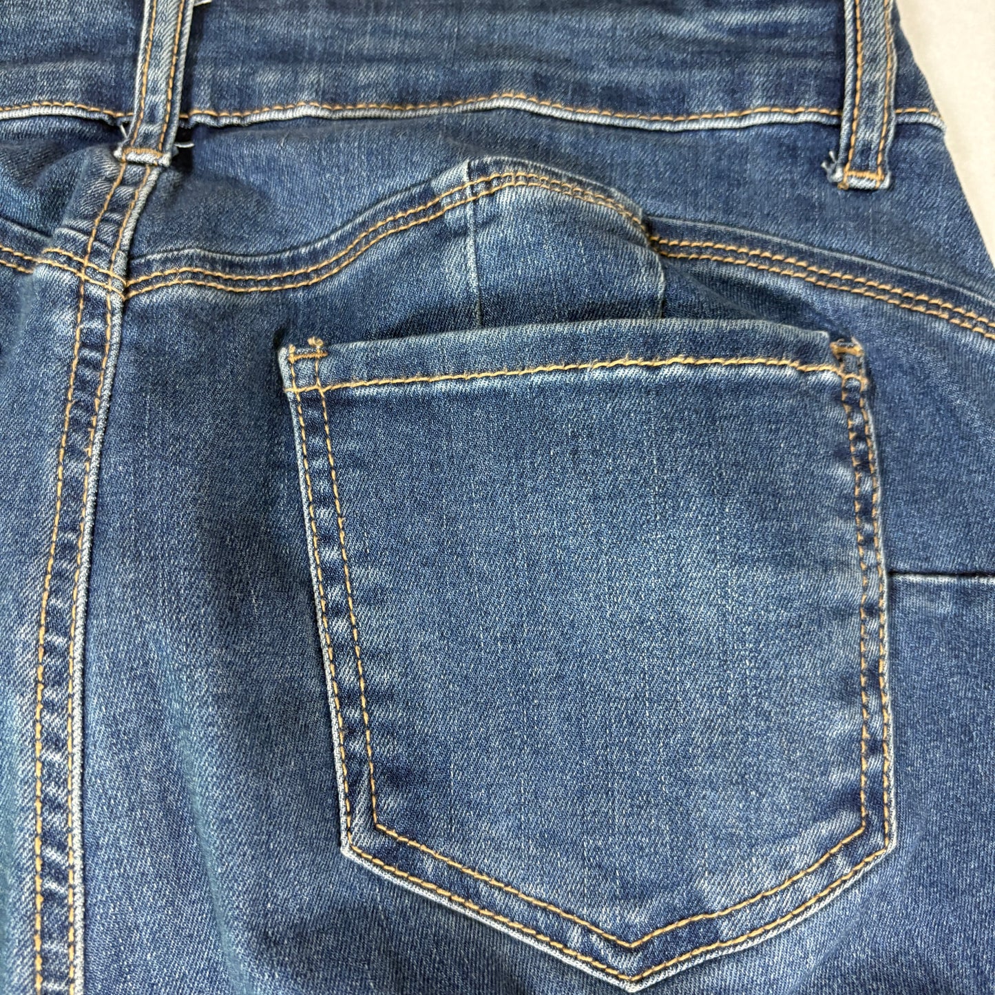 Wax Jean Women’s 7/28 Distressed Skinny Jeans Blue Ripped Stretch Denim Pants
