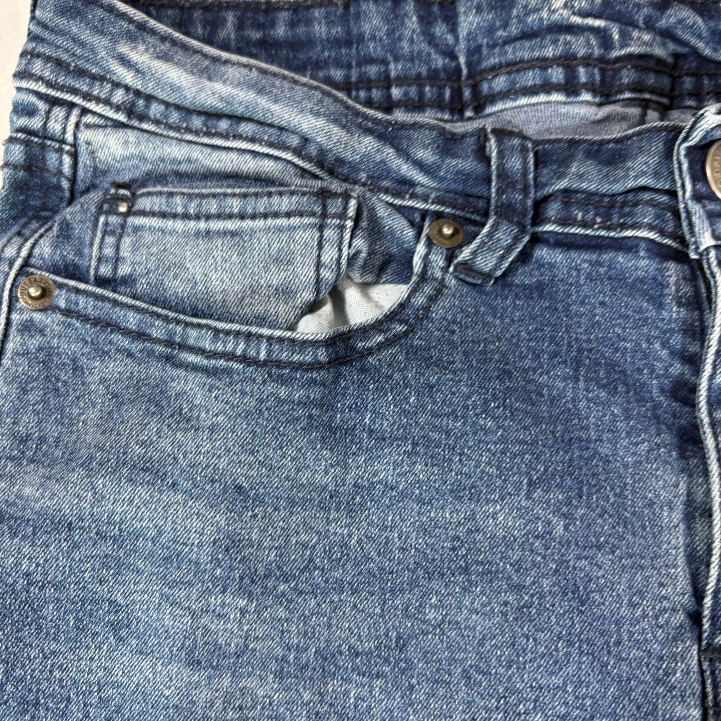 Buffalo David Bitton Men’s 16 Max Skinny Fit Jeans Blue Stretch Denim Faded Wash