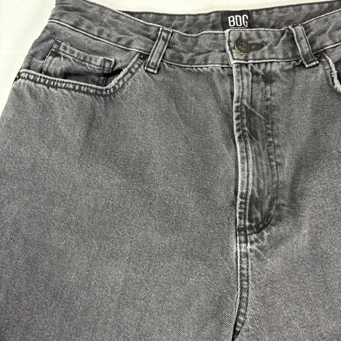 BDG Urban Outfitters Mom Jeans High Rise Black Washed Denim Baggy Women’s 31
