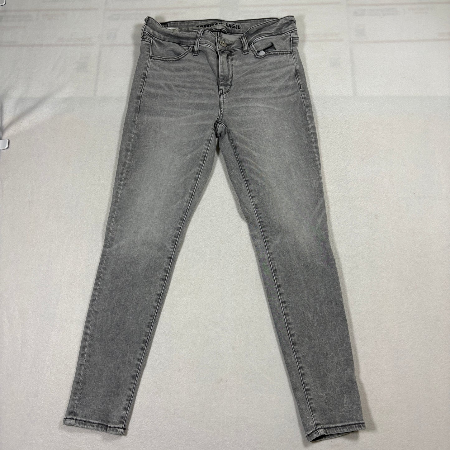 American Eagle Skinny Jeans Womens 8 Short Gray Next Level Stretch Denim Pants
