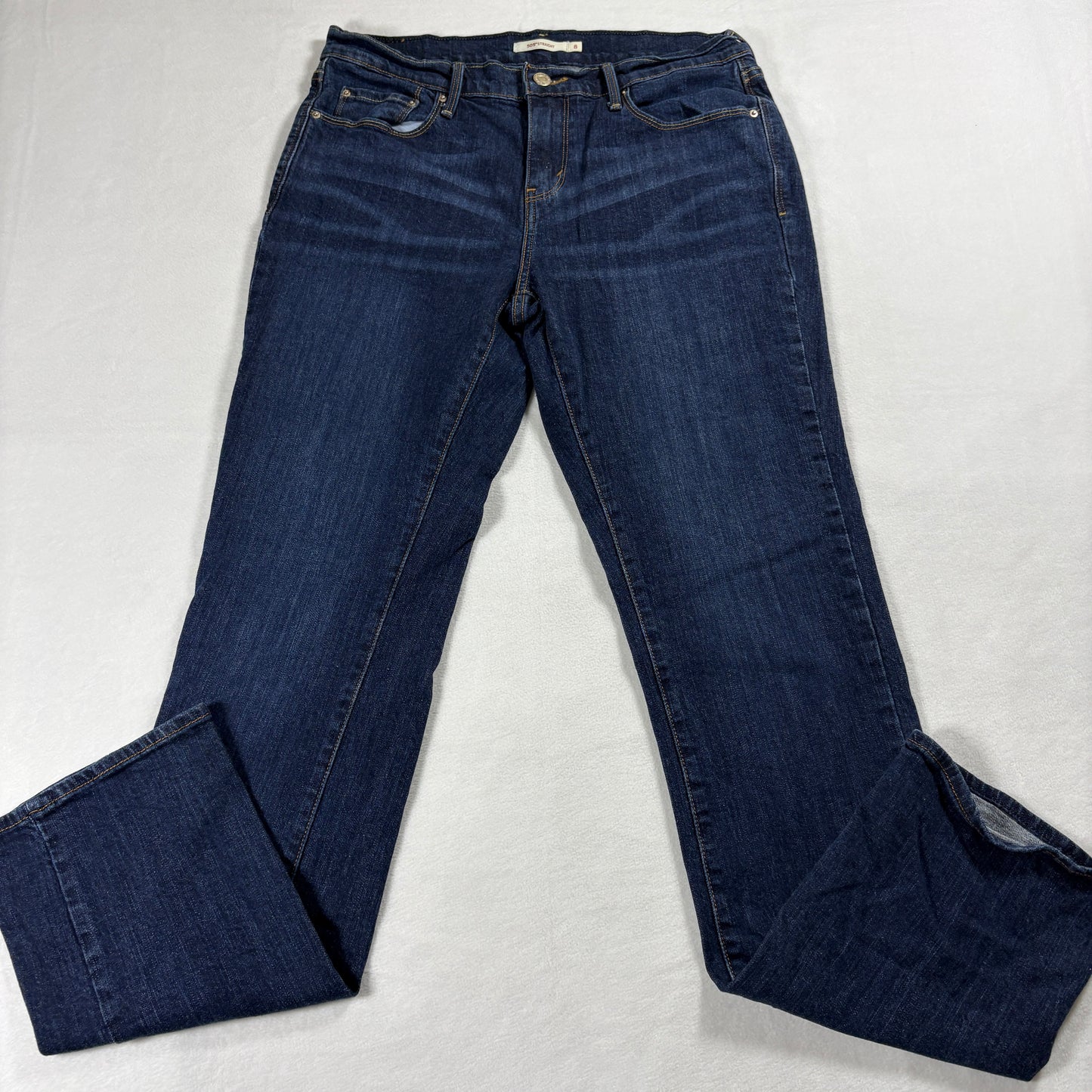 Levis 505 Straight Jeans Womens W29 L34 Dark Wash Denim Classic Fit Retro Styles