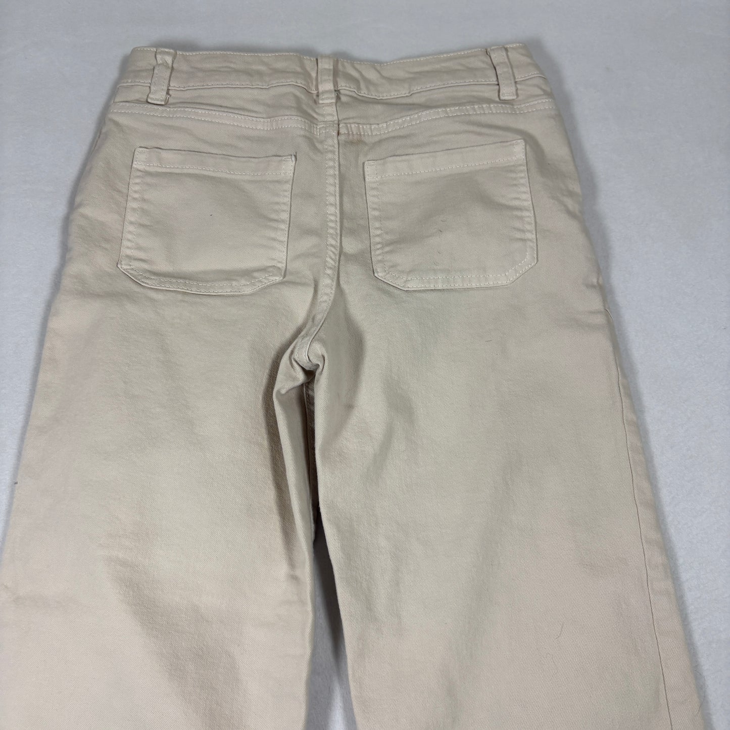 Cat & Jack Womens Wide Leg Jeans 12 Beige Stretch Y2K 90s Baggy Grunge