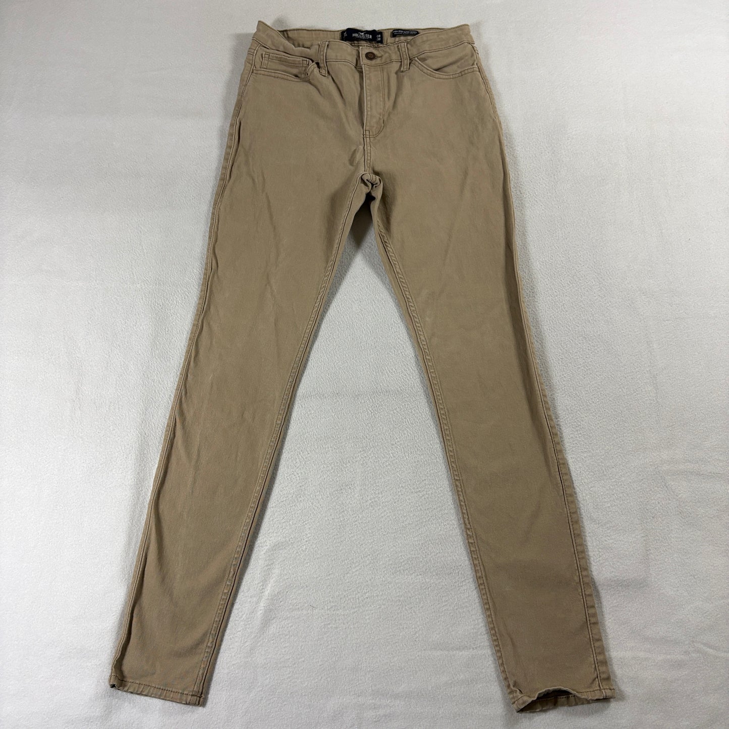 Hollister High Rise Super Skinny Pants W28 L30 Fits Like 26x29 Khaki Stretch