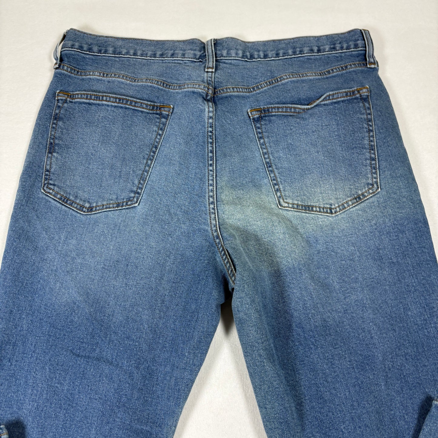 Old Navy Mens Bootcut Jeans 36x32 Blue Built In Flex Y2K 90s Grunge Faded