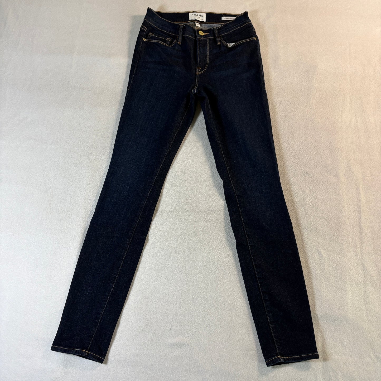 Frame Le Skinny De Jeanne Jeans Womens 26 Fits Like 24x28 Dark Wash Stretch