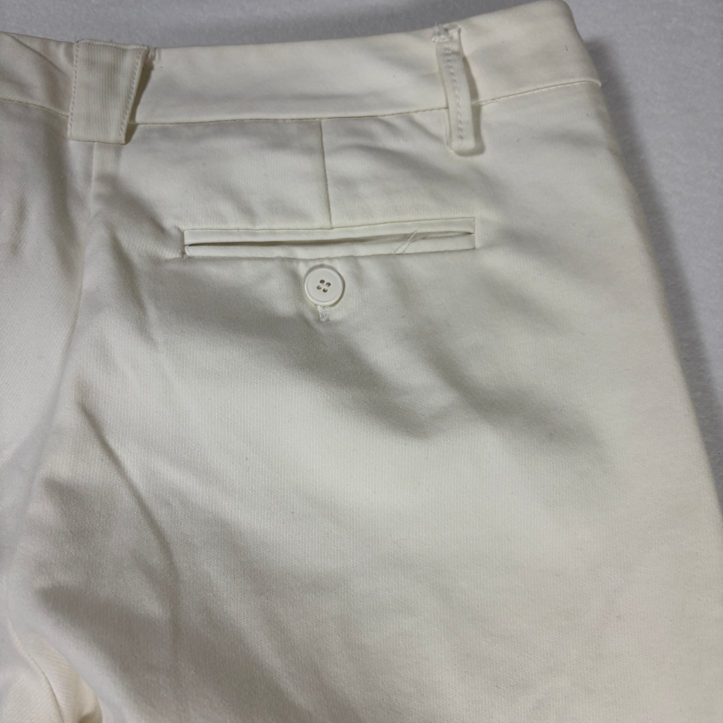 New York & Company Womens Pants 6 White Stretch Slim Ankle Dress Career Trousers