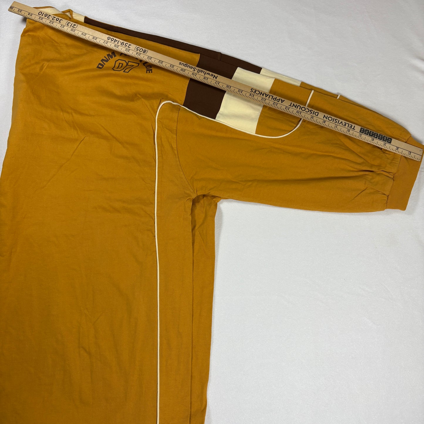 DNV Attitude T-Shirt 5XL Brown Gold Graphic Tee Classic Sports Retro 100% Cotton