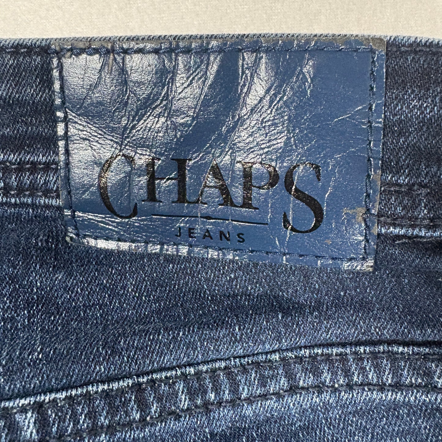 Chaps Jeans Mens 32x32 Slim Straight Dark Wash Denim Classic Five Pocket Pants