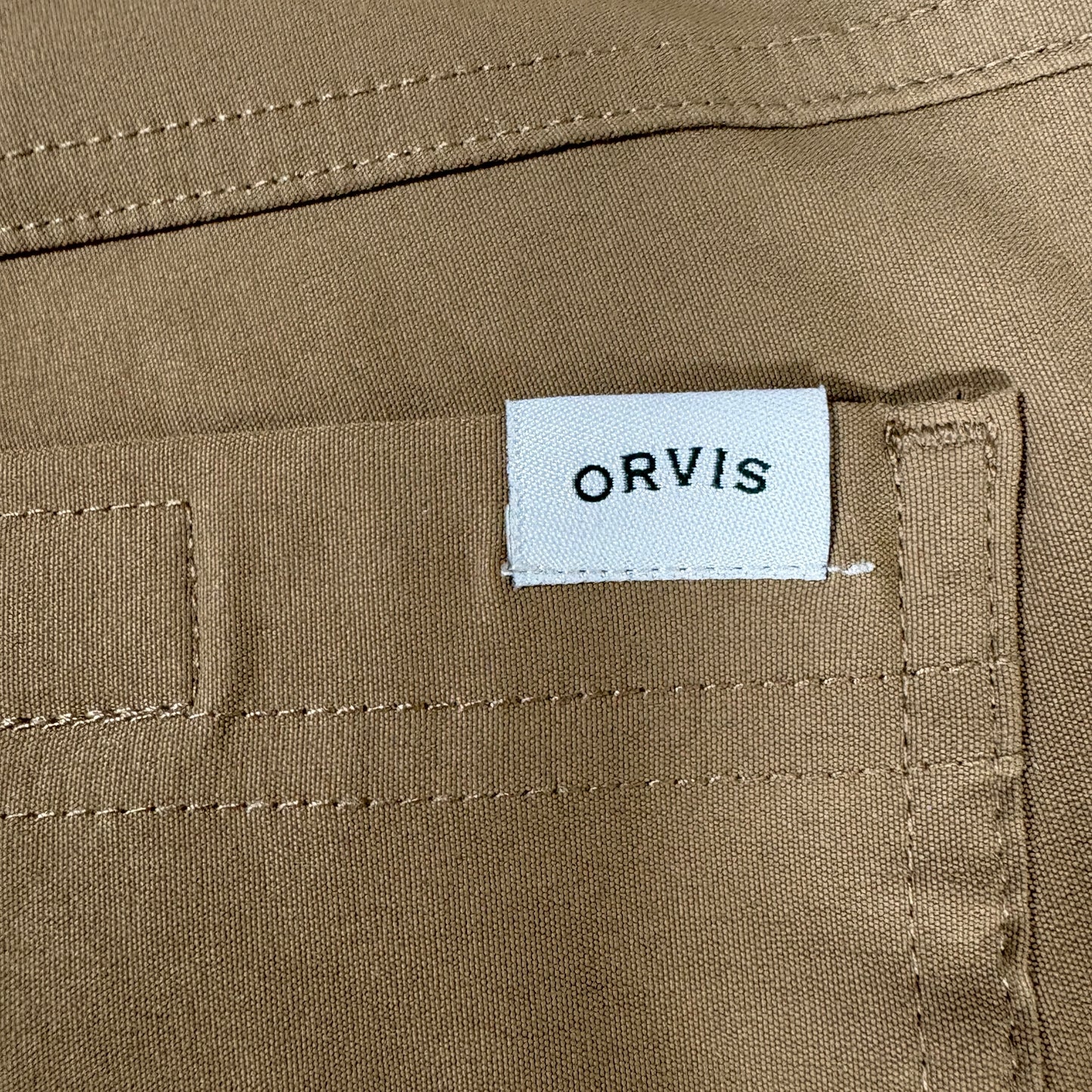 Orvis Mens Pants 32x30 Brown Stretch Casual Travel Outdoor Hiking Chino Trousers