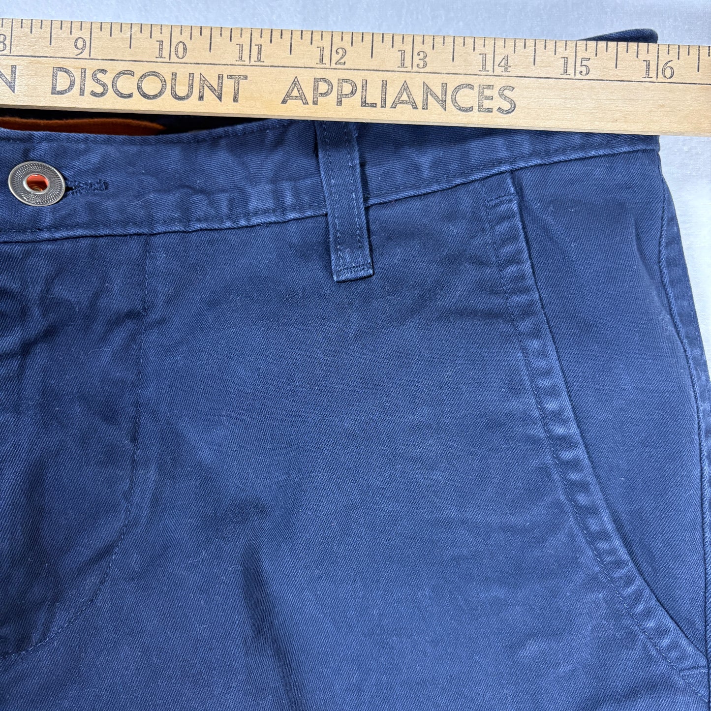 Dockers Mens Pants 33x32 Navy Blue Slim Fit Stretch Khaki Chino Dress Casual