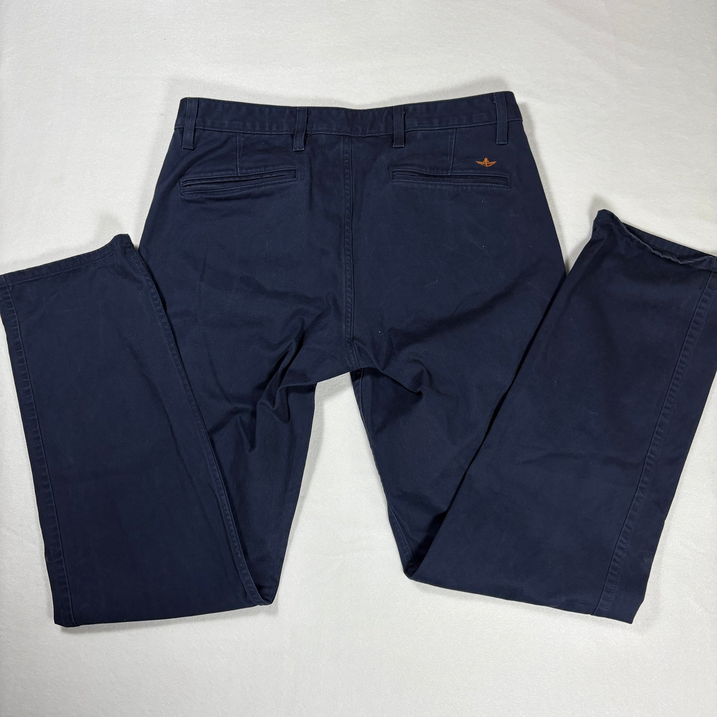 Dockers Mens Pants 33x32 Navy Blue Slim Fit Stretch Khaki Chino Dress Casual