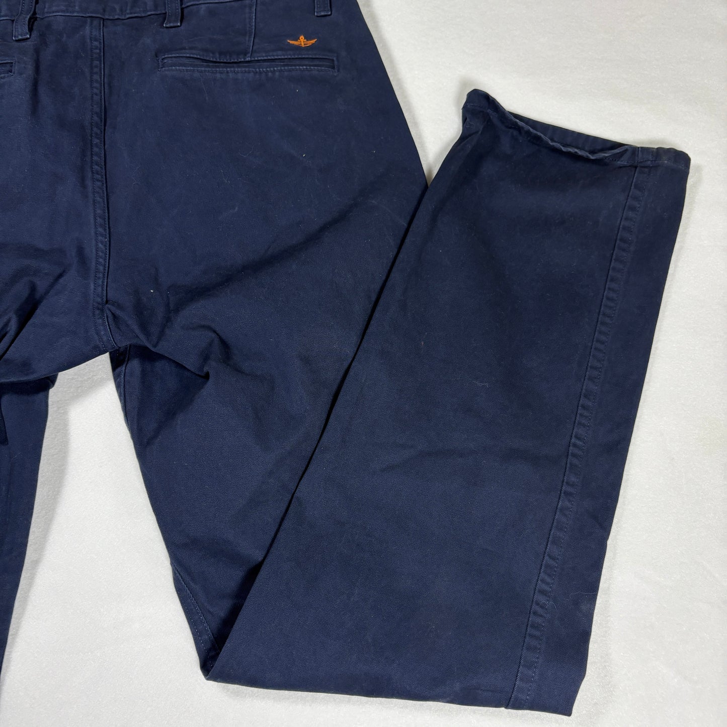 Dockers Mens Pants 33x32 Navy Blue Slim Fit Stretch Khaki Chino Dress Casual
