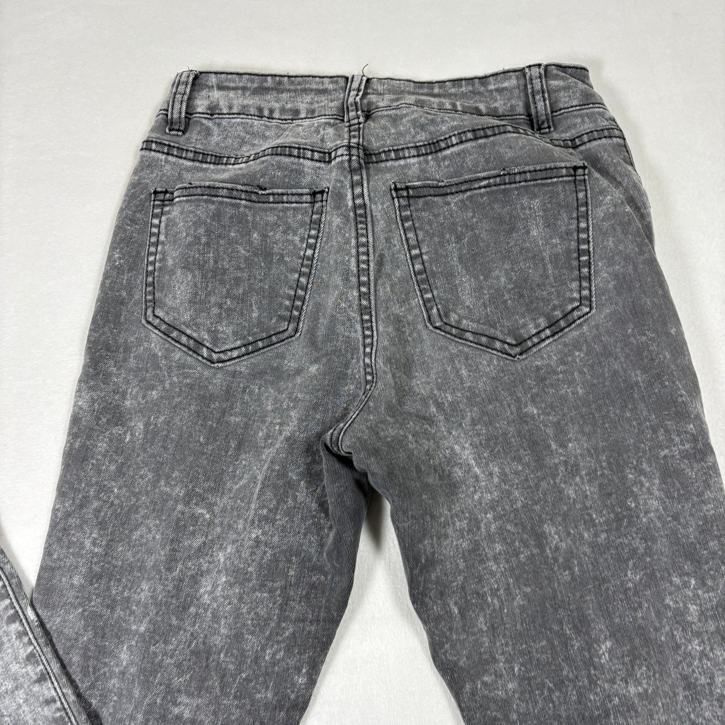 Cotton On Womens Jeans 4 Mid Grazer Skinny Gray Distressed Ripped Y2K Grunge