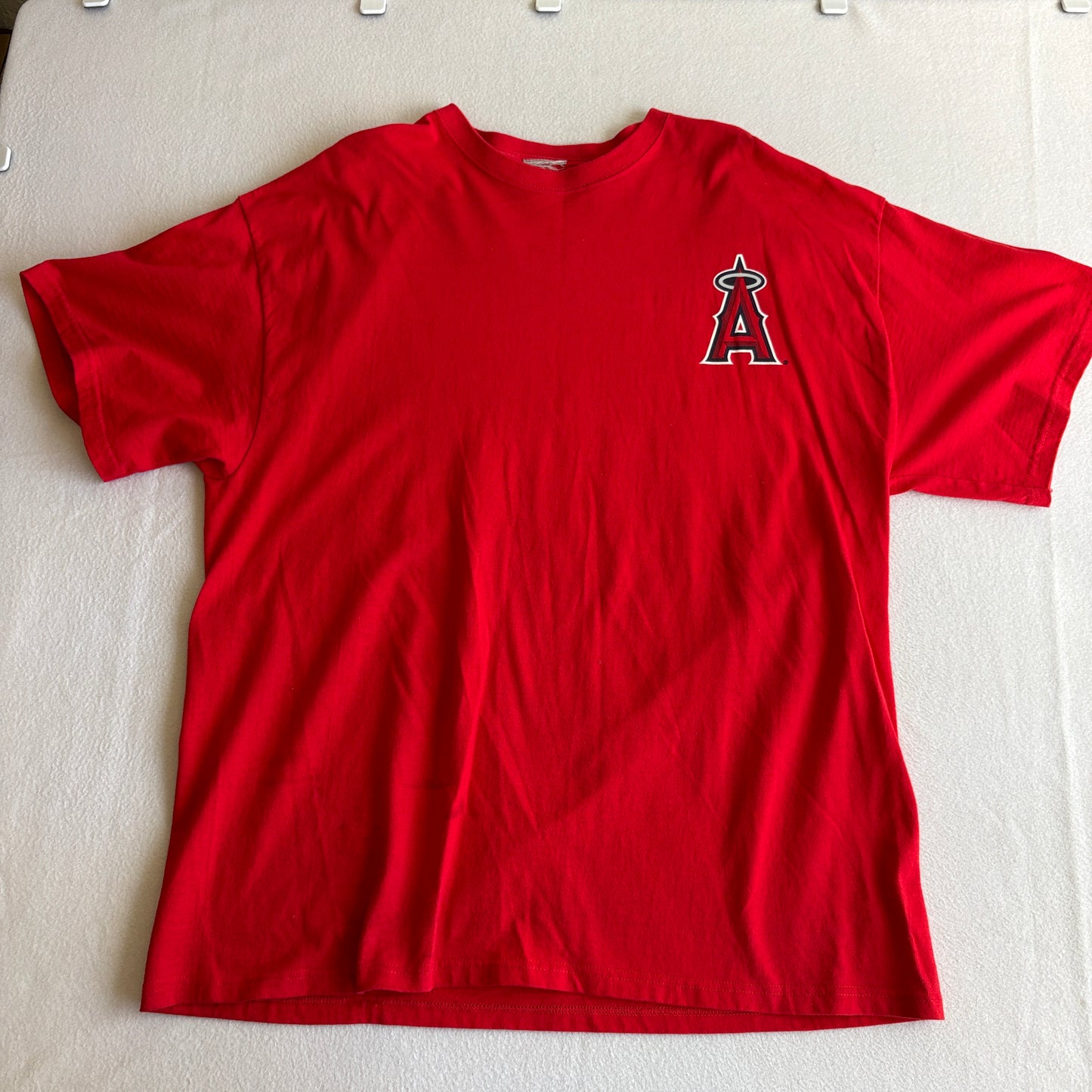 LA Angels Chris Iannetta #24 T Shirt Mens Large Red MLB Baseball Fan Graphic Tee