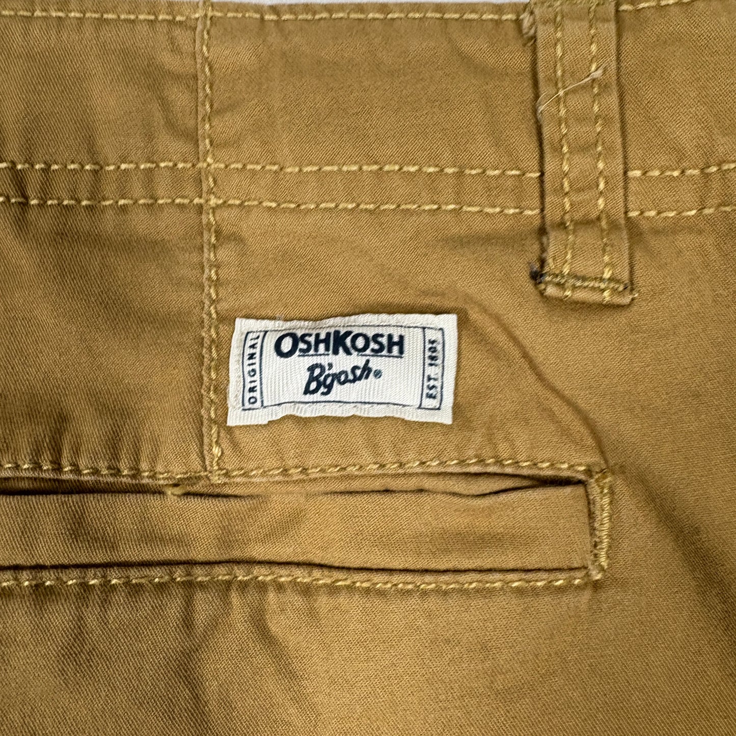 OshKosh Boys Chinos 12 Khaki Brown Straight Leg Casual Cotton Pants School