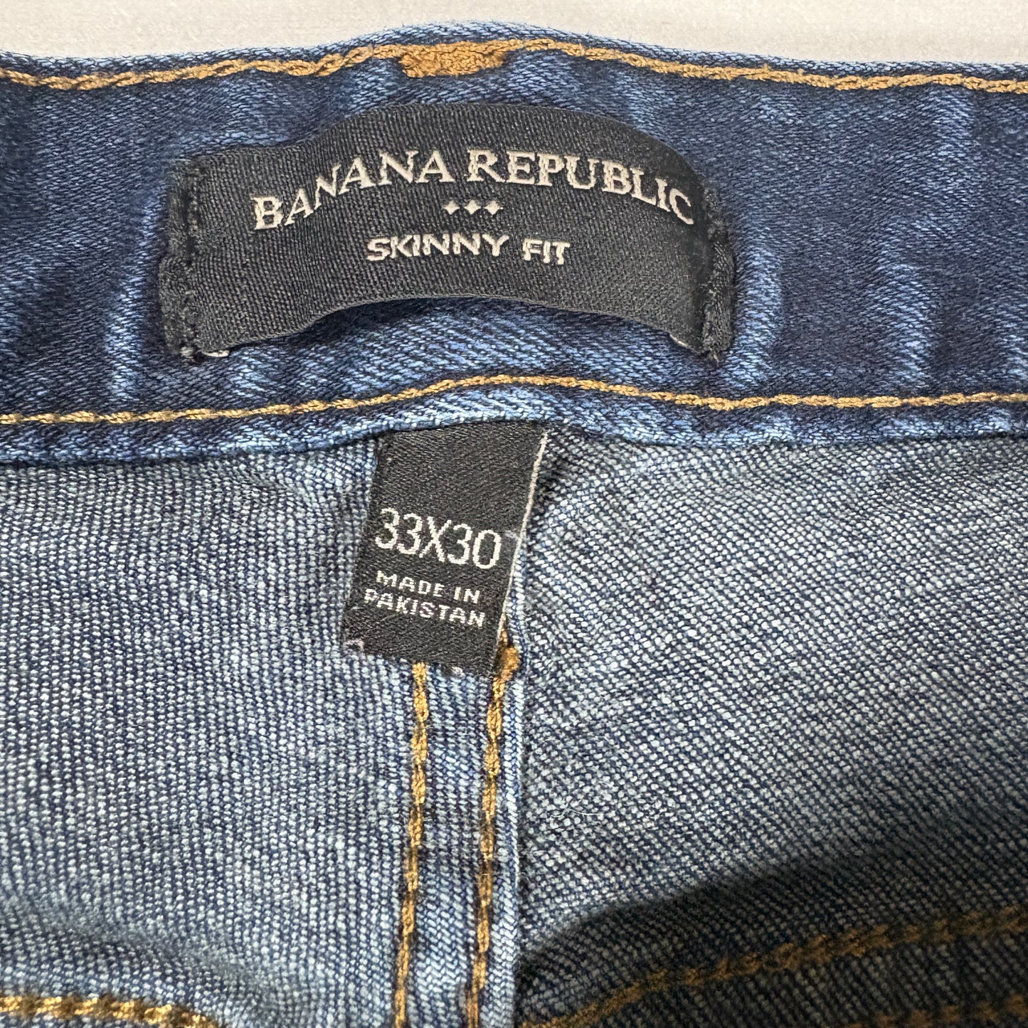 Banana Republic Jeans Mens 33x30 Skinny Fit Dark Wash Stretch Denim Casual Pants