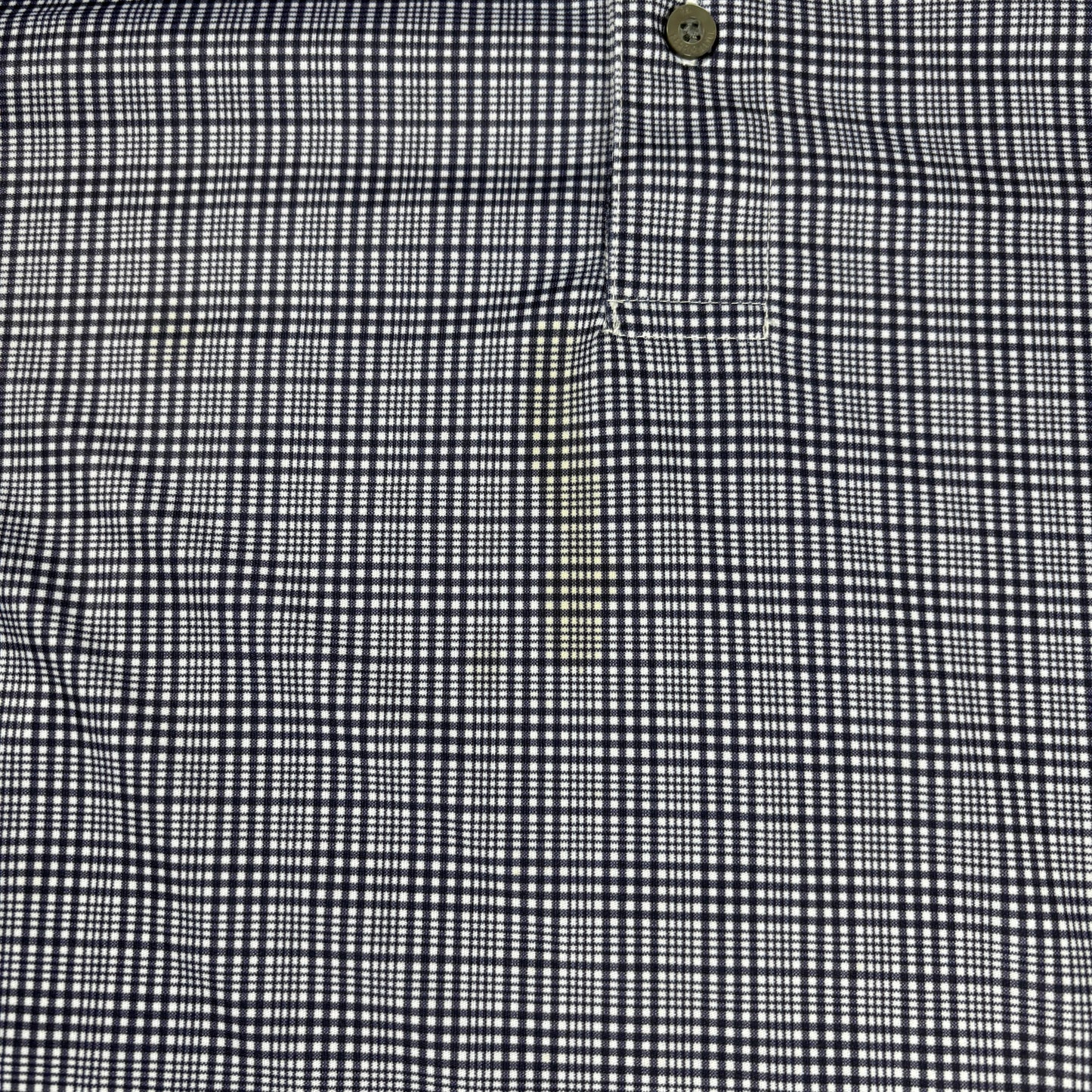 Roundtree & Yorke Polo Shirt S Navy Check Performance Golf Casual Short Sleeve