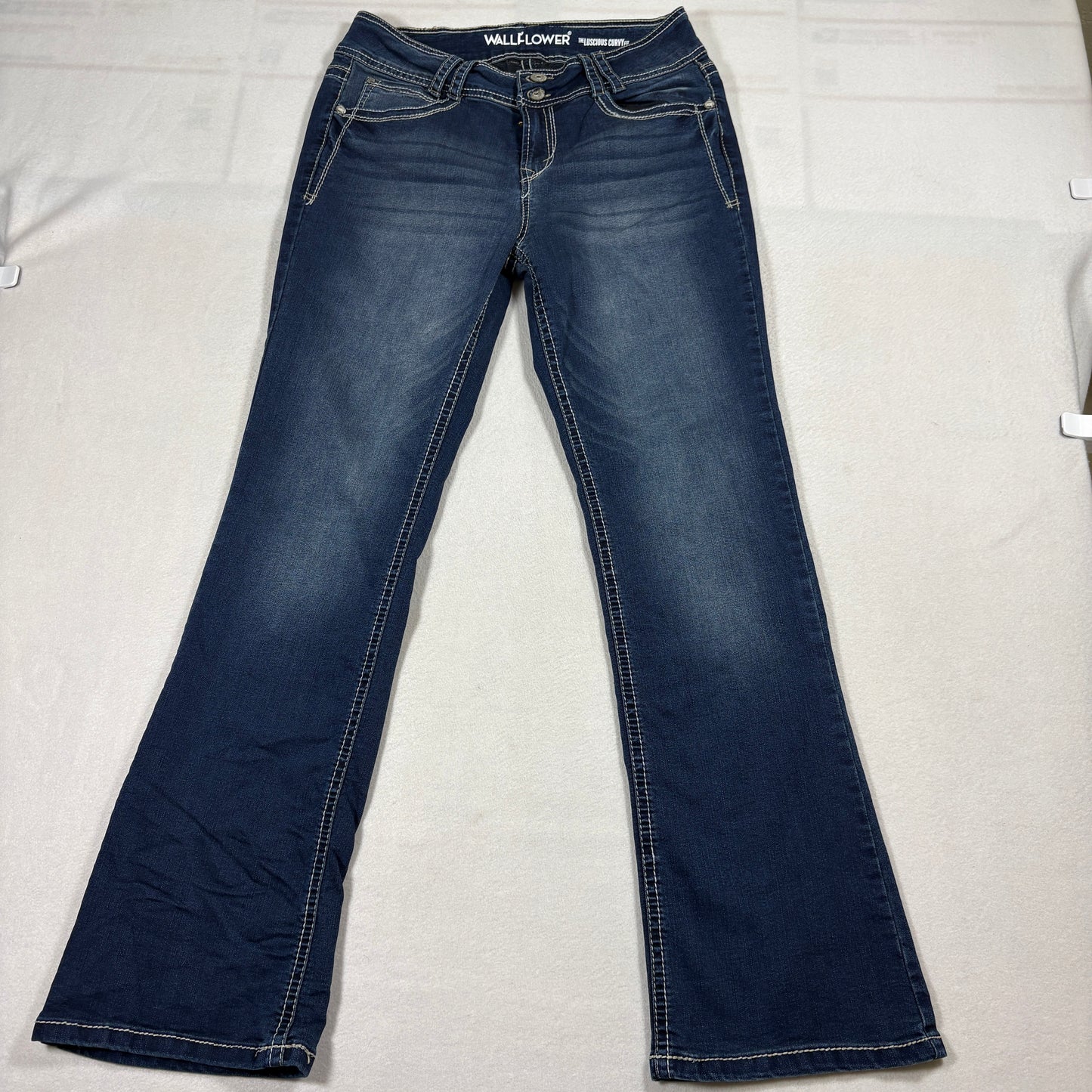 Wallflower Womens Jeans 11 Reg Luscious Curvy Fit Bootcut Stretch Blue Denim