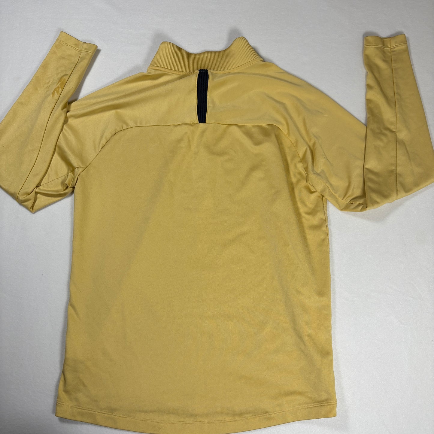 Nike Dri-Fit 1/4 Zip Pullover Mens M Yellow Long Sleeve Athletic Golf Standard Fit