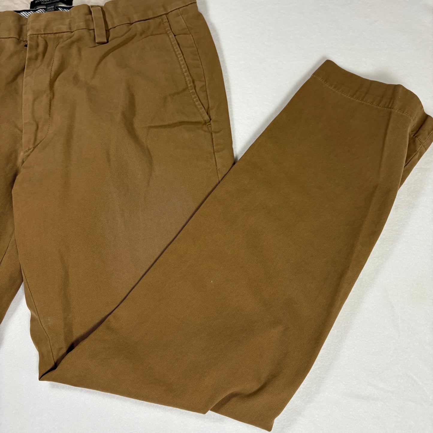 Banana Republic Emerson Chino Pants Mens 31x30 Brown Cotton Casual Straight Fit