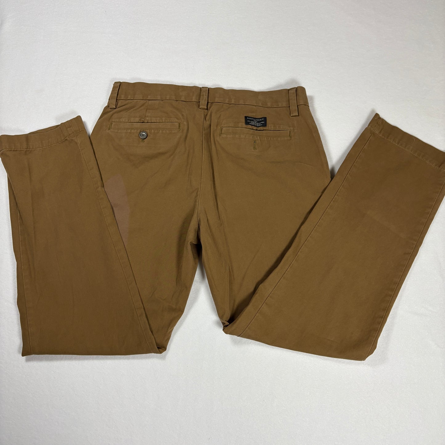 Banana Republic Emerson Chino Pants Mens 31x30 Brown Cotton Casual Straight Fit