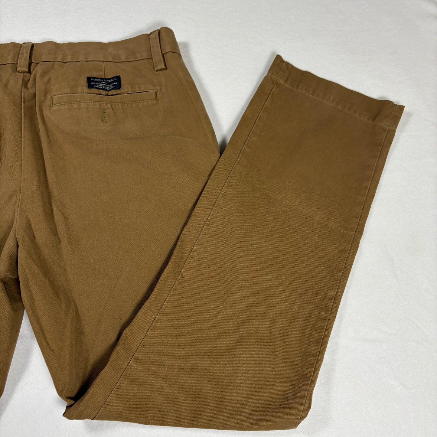 Banana Republic Emerson Chino Pants Mens 31x30 Brown Cotton Casual Straight Fit