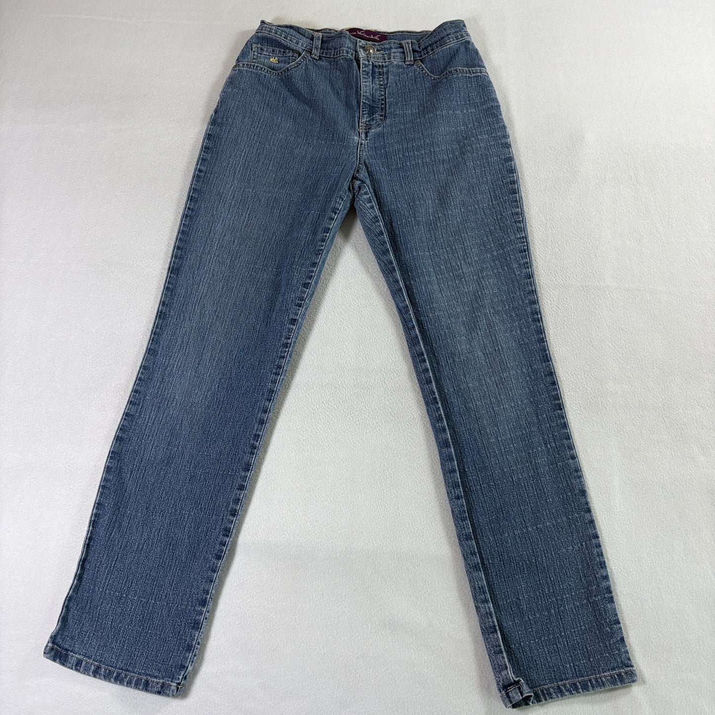 Gloria Vanderbilt Amanda Jeans Women 6 Fits Like 27x29 Blue Straight Stretch