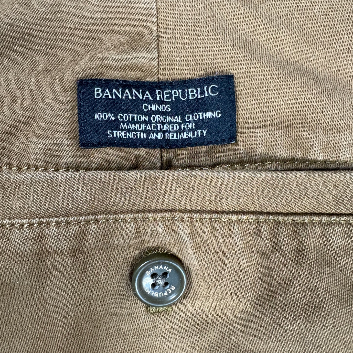 Banana Republic Emerson Chino Pants Mens 31x30 Brown Cotton Casual Straight Fit