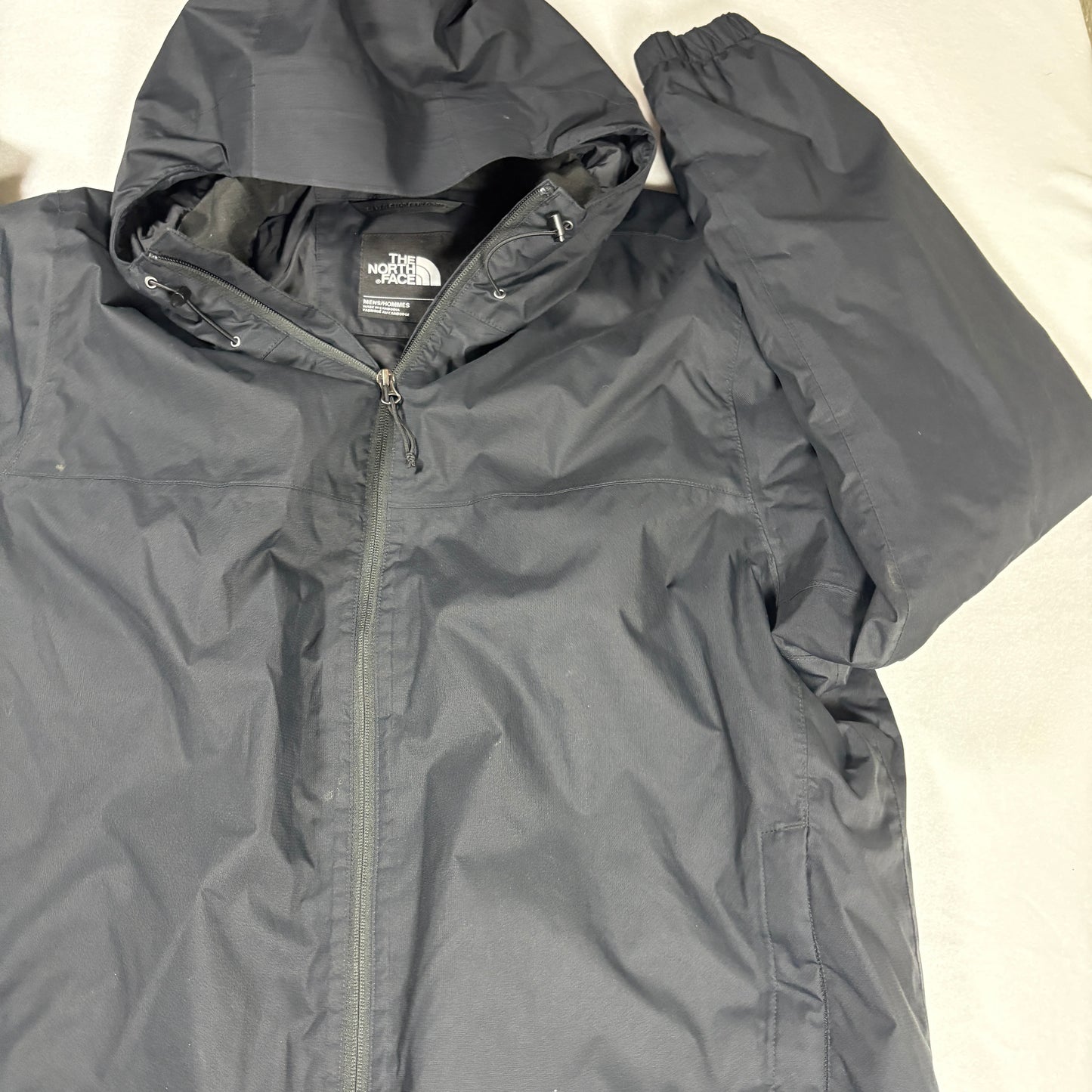 The North Face Men’s Black Hooded Full-Zip Windbreaker Jacket XL