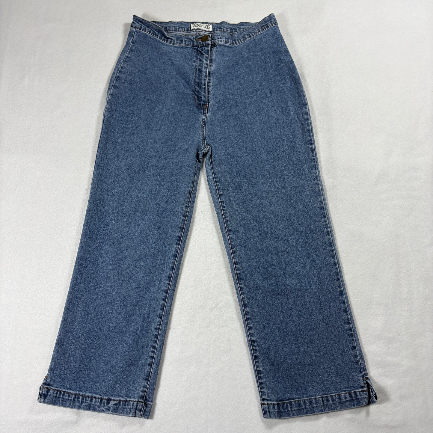 Trendy Looks Jeans Womens Small Blue Y2K Vintage High Rise Straight Denim Fit 00s