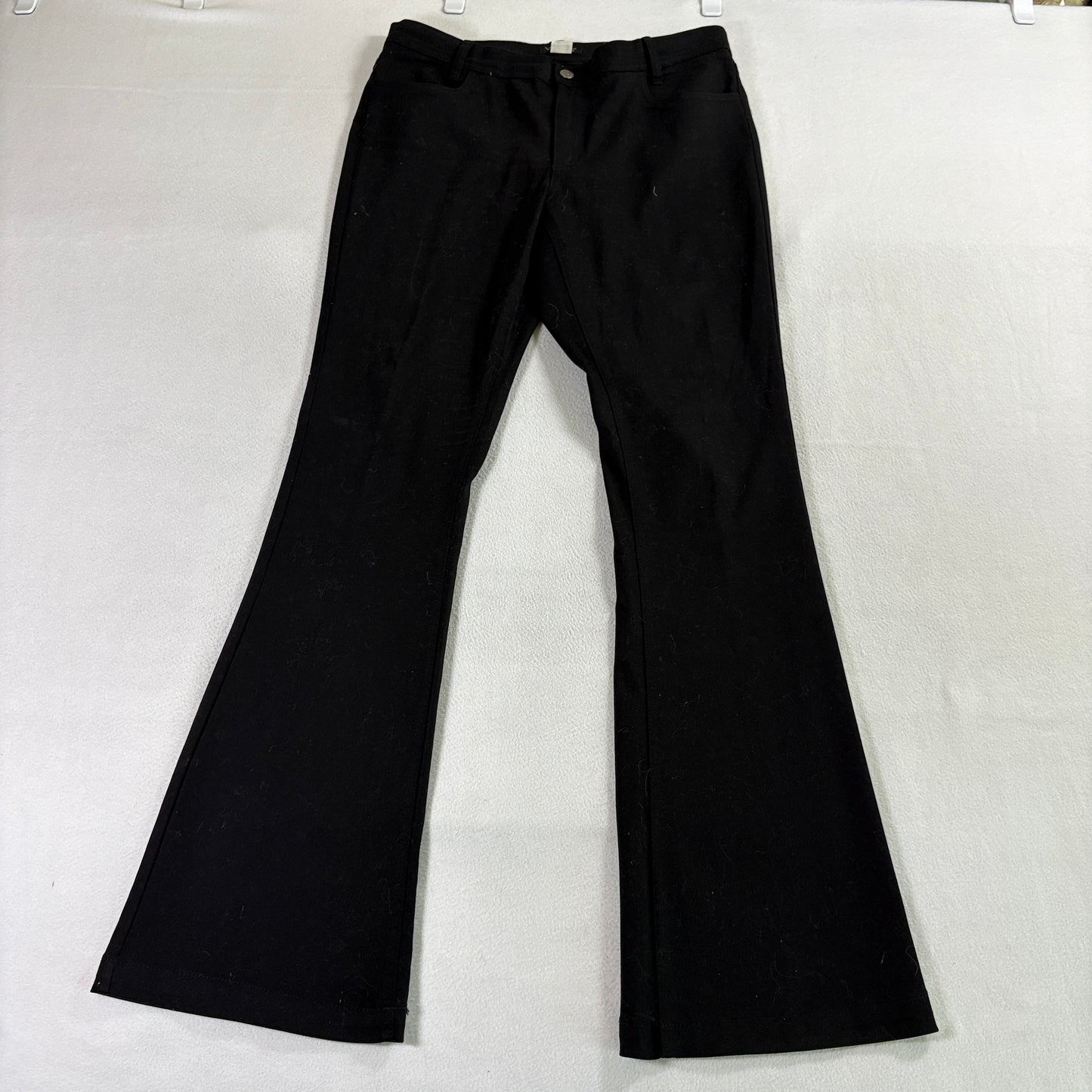 Y2K Flare Bootcut Pants Venus Tag 12 Fits Like 32x32 Black Stretch Disco Retro
