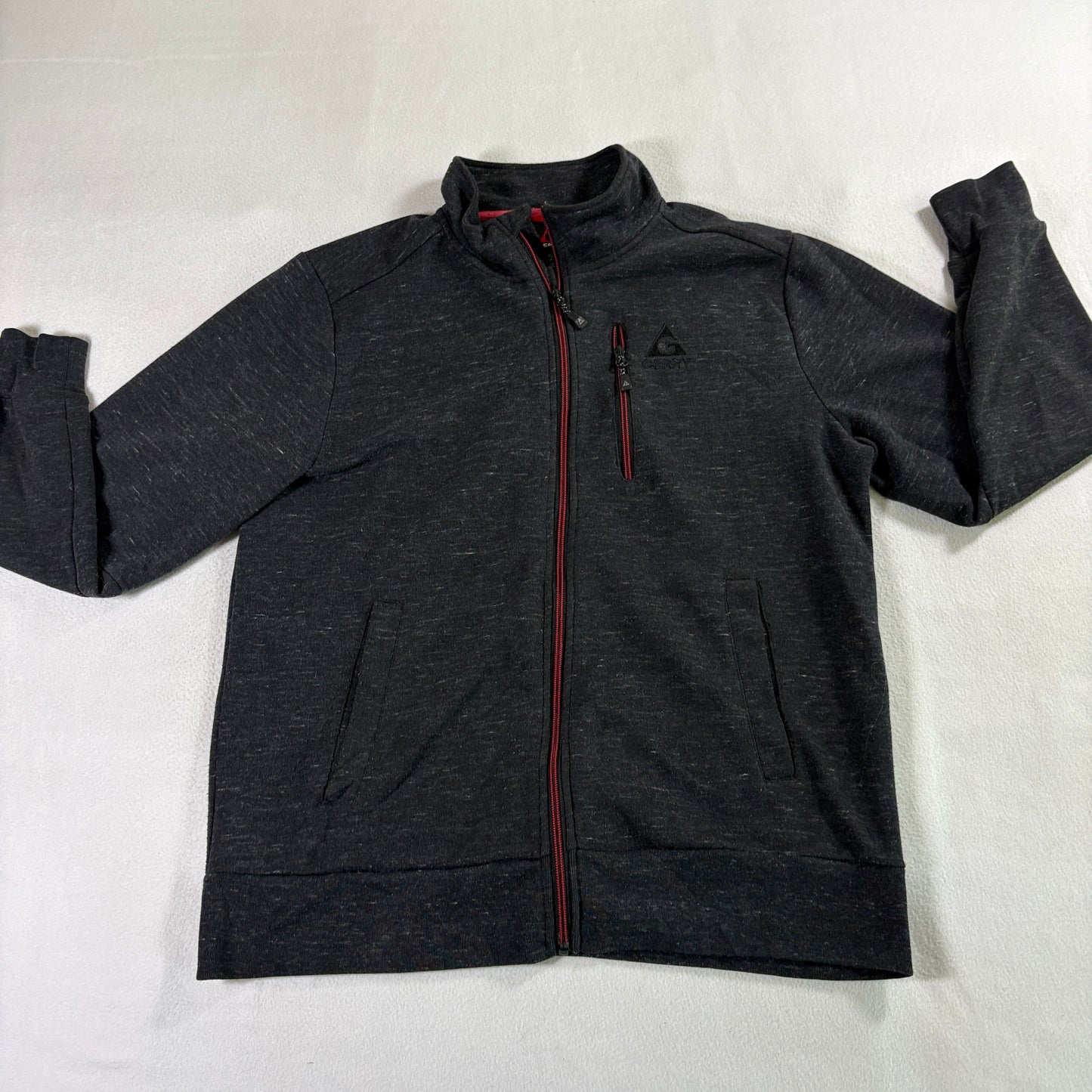 Gerry Track Jacket Full Zip Mens L Fits Like Large Black Tech Fleece Outdoor