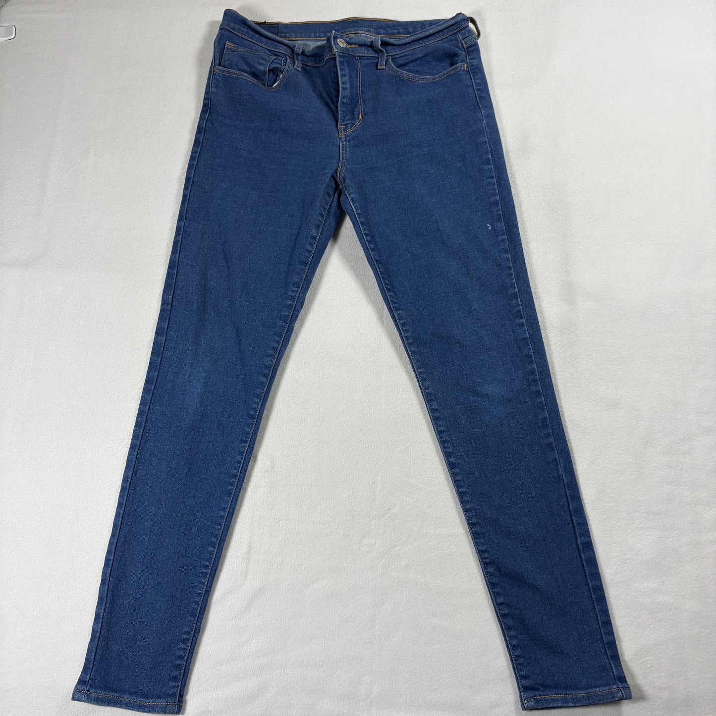 Levi’s Womens Skinny Jeans W28 L30 Blue Stretch Denim Mid Rise Casual